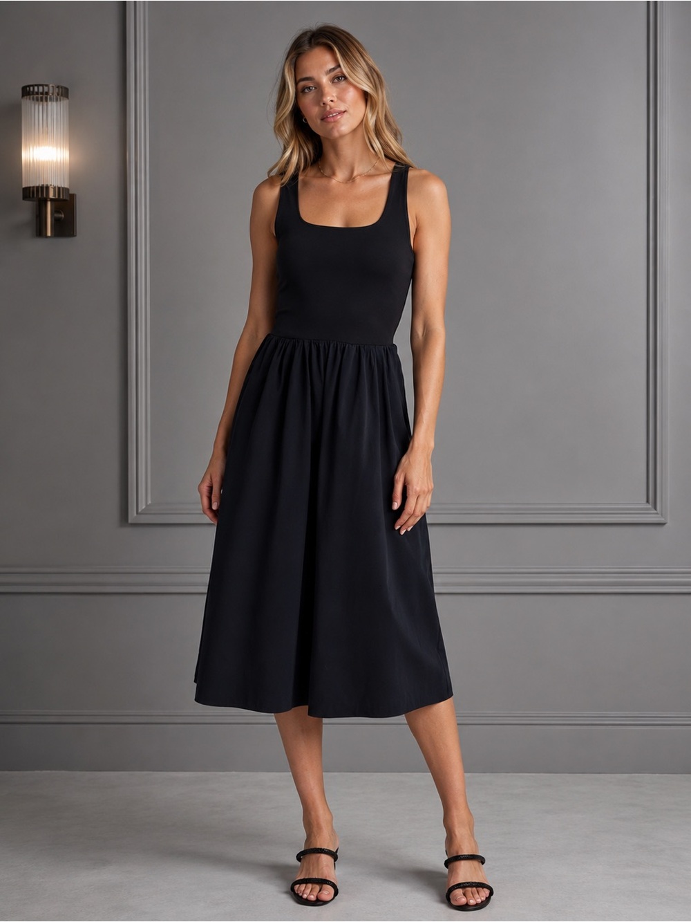 SPANX SPANXSMOOTH Jersey Midi Dress Medium